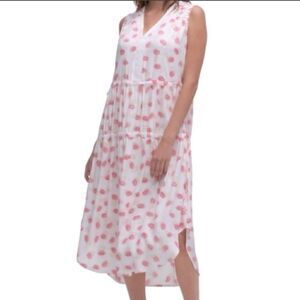 NWT DKNY V-Neck Lip Print Dress Small